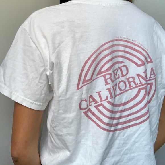 Brandy Melville Red California T Shirt - Picture 2 of 3